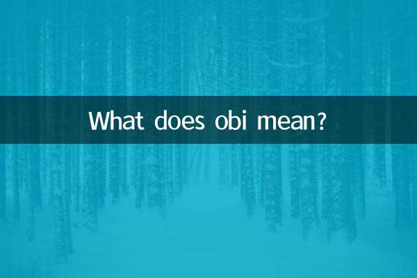 Что означает Оби?