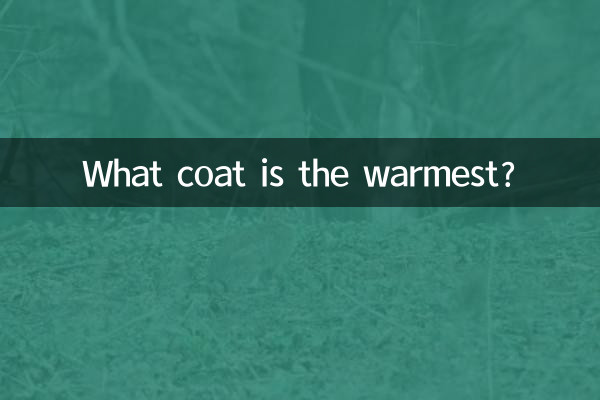 Quel manteau est le plus chaud ?