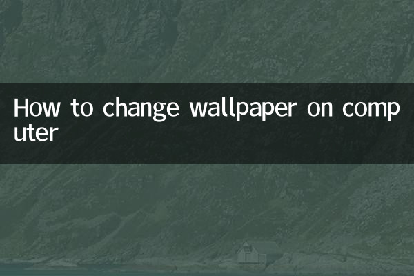How to change wallpaper on computer