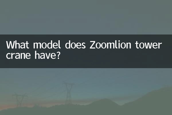 Zoomlion 타워크레인에는 어떤 모델이 있습니까?