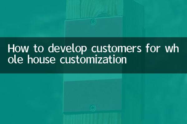 How to develop customers for whole house customization
