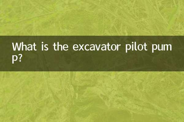 ¿Qué es la bomba piloto de excavadora?