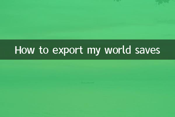 Comment exporter mes sauvegardes mondiales