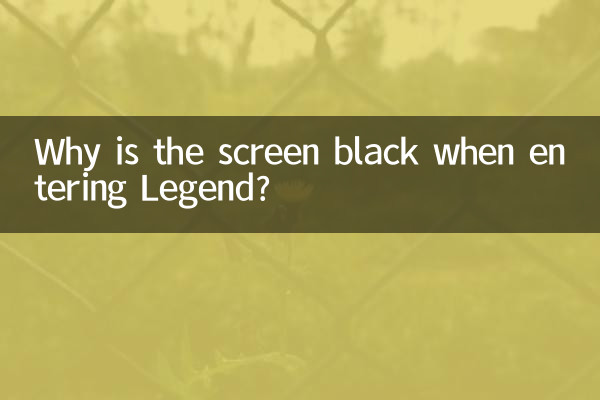 Pourquoi l'écran est-il noir lorsque vous entrez dans Legend ?