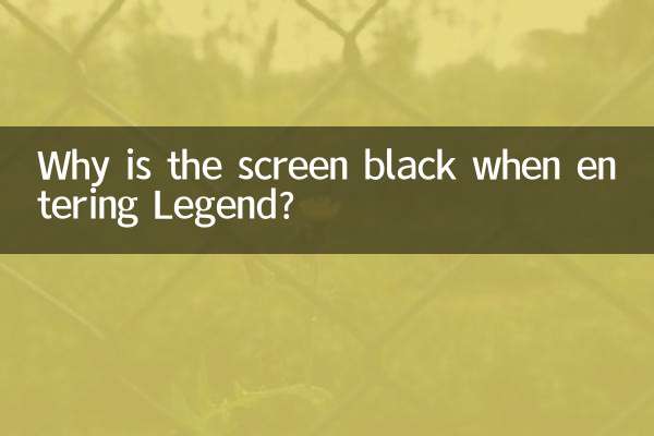 Pourquoi l'écran est-il noir lorsque vous entrez dans Legend ?