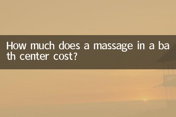Quanto custa uma massagem num centro de banhos?
