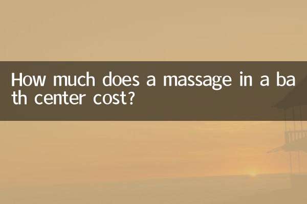 Quanto custa uma massagem num centro de banhos?