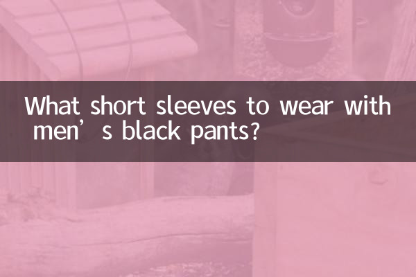 What short sleeves to wear with men’s black pants?