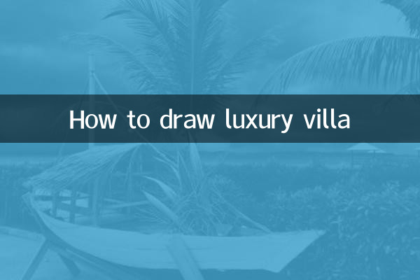 How to draw luxury villa