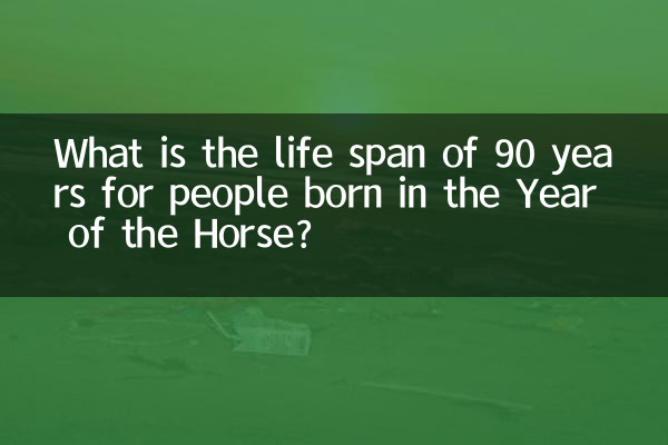 What is the life span of 90 years for people born in the Year of the Horse?
