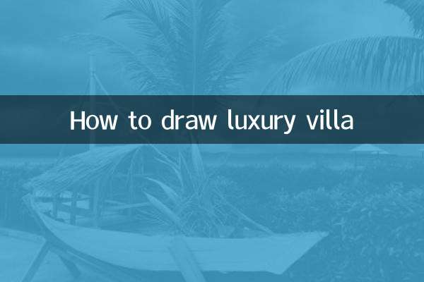 How to draw luxury villa