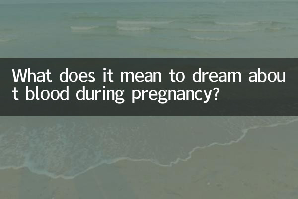 What does it mean to dream about blood during pregnancy?