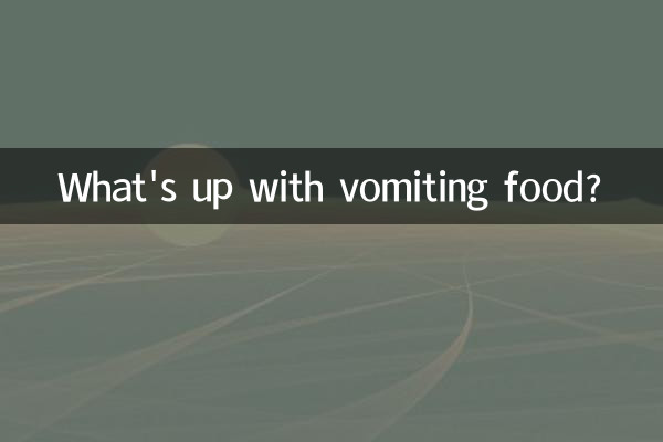 What's up with vomiting food?