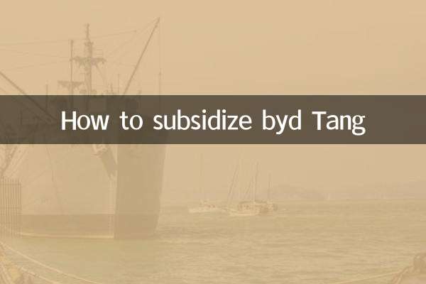 How to subsidize byd Tang
