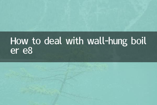 Comment gérer la chaudière murale e8