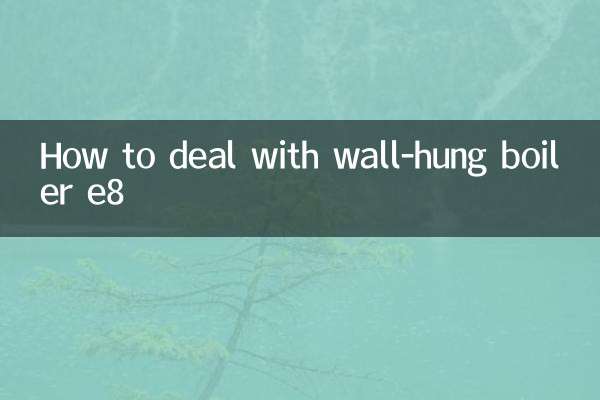 Comment gérer la chaudière murale e8