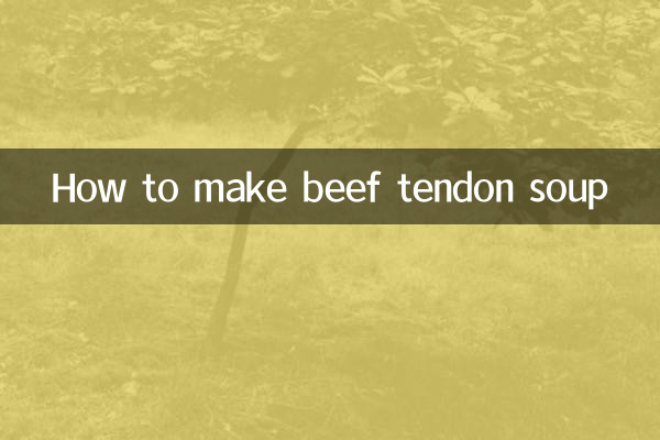 牛すじスープの作り方