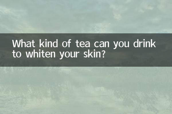 Che tipo di tè puoi bere per sbiancare la pelle?