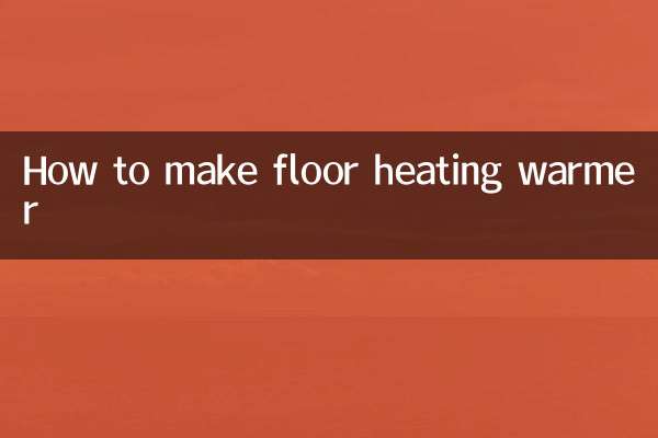 Cómo hacer que la calefacción por suelo radiante sea más cálida