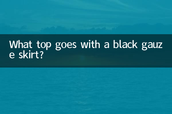 Que top combina com saia de gaze preta?