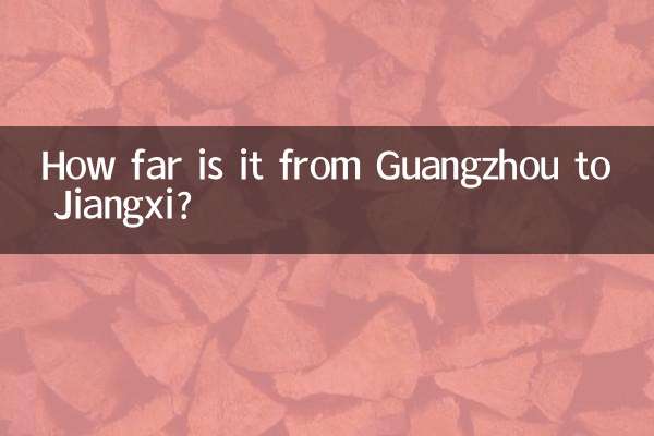 How far is it from Guangzhou to Jiangxi?