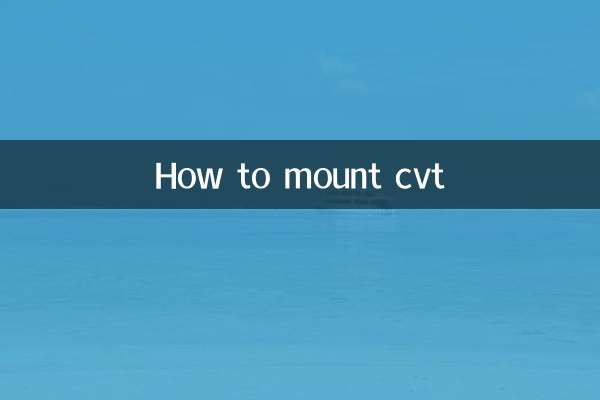 How to mount cvt