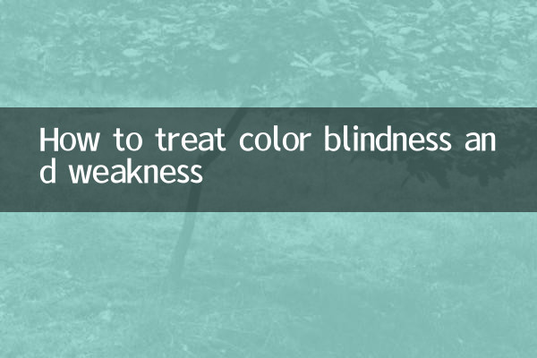 How to treat color blindness and weakness