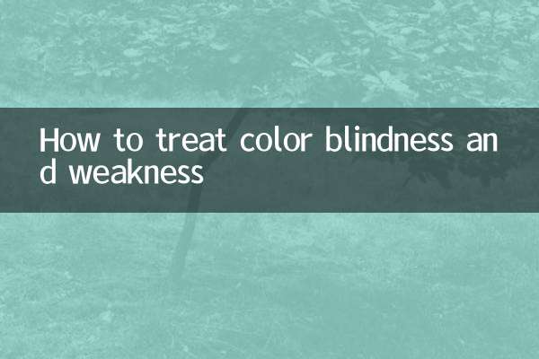 How to treat color blindness and weakness