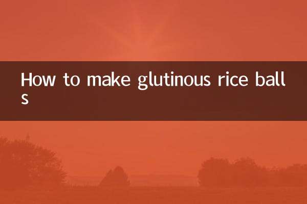 Comment faire des boulettes de riz gluant