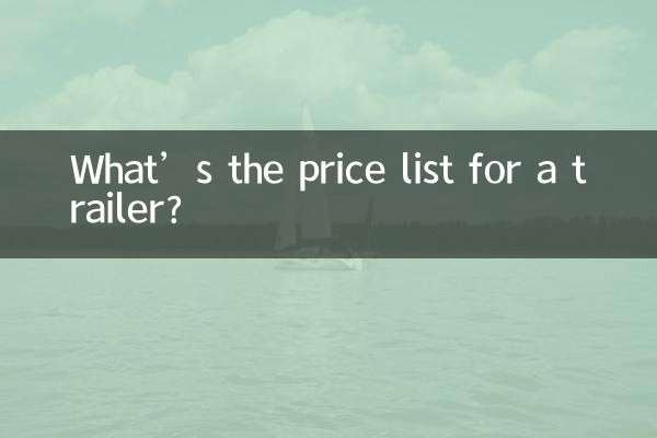 What’s the price list for a trailer?