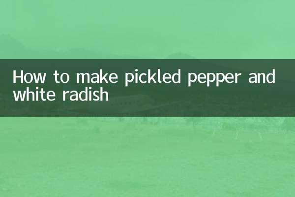 Comment faire du poivron mariné et du radis blanc