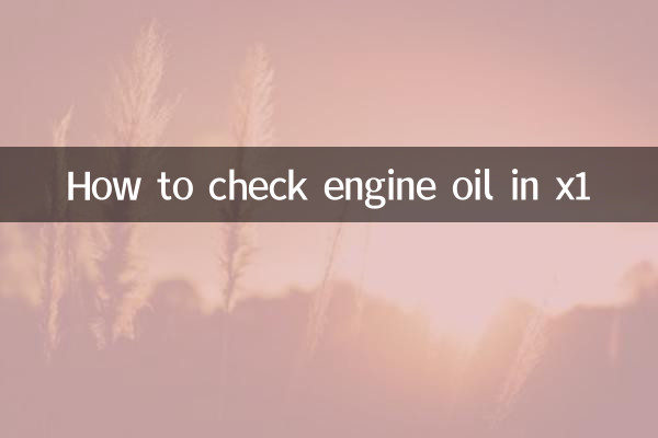 X1 میں انجن کا تیل کیسے چیک کریں