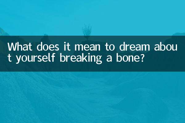 夢見自己骨折什麼意思