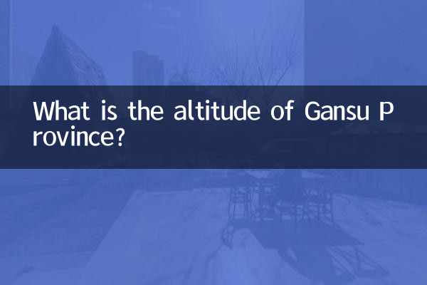 Wie hoch liegt die Provinz Gansu?