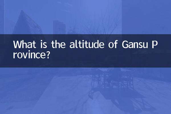 Wie hoch liegt die Provinz Gansu?