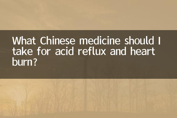 What Chinese medicine should I take for acid reflux and heartburn?