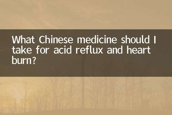 What Chinese medicine should I take for acid reflux and heartburn?
