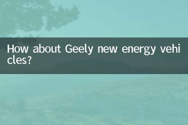 How about Geely new energy vehicles?