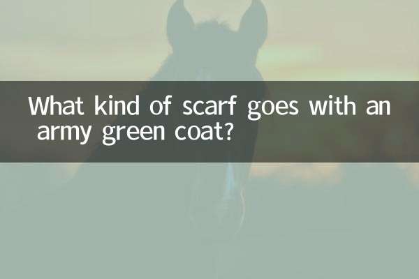 アーミーグリーンのコートにはどんなスカーフが合いますか？