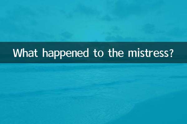 O que aconteceu com a amante?