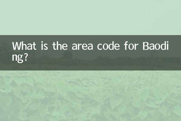 ¿Cuál es el código de área de Baoding?