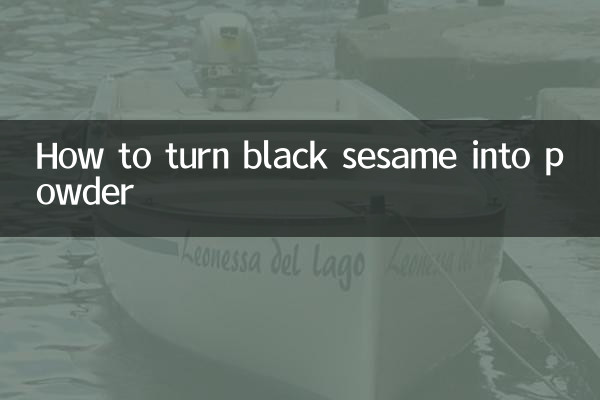 Come trasformare il sesamo nero in polvere