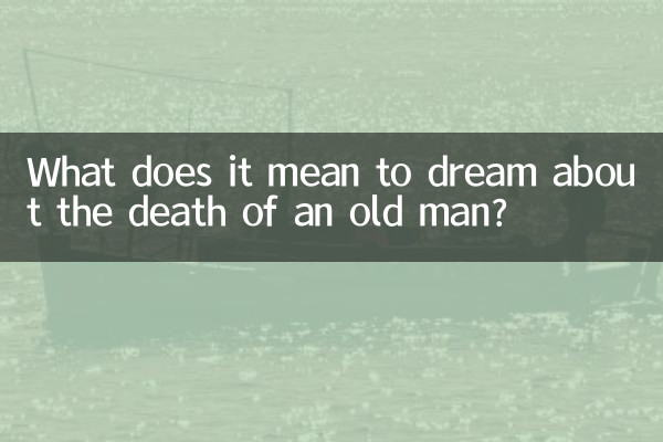 Que signifie rêver de la mort d'un vieil homme ?