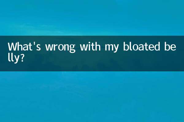 What's wrong with my bloated belly?