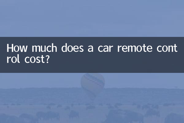 How much does a car remote control cost?