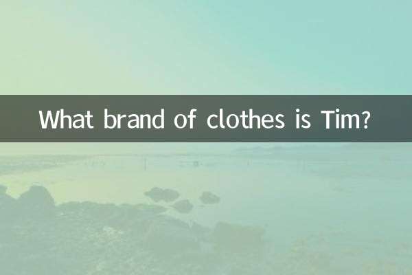 What brand of clothes is Tim?