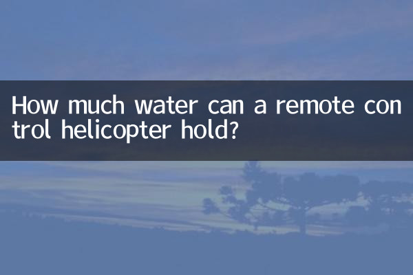 Wie viel Wasser kann ein ferngesteuerter Hubschrauber aufnehmen?