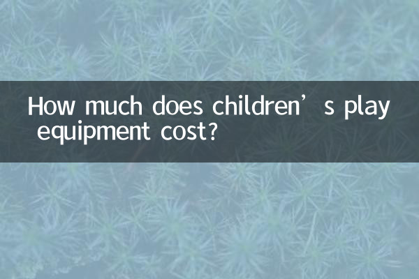How much does children’s play equipment cost?