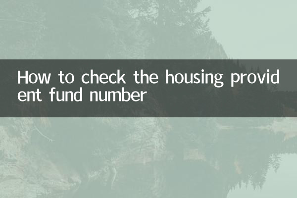 How to check the housing provident fund number