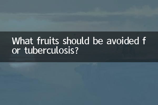 What fruits should be avoided for tuberculosis?